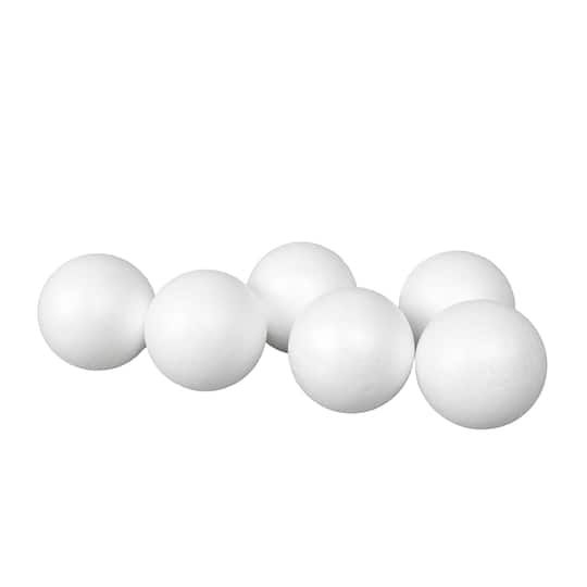 Floracraft Smooth Styrofoam Balls 3 6/Pkg